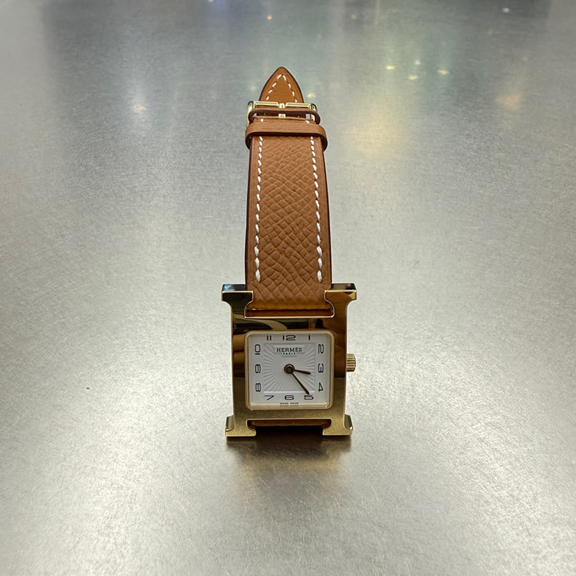 에르메스 클래식 워치 H 아워 금장시계 스몰 상품이미지3