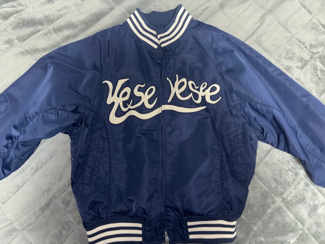 예스아이씨 하이넥 스타디움 바시티 자켓 네이비 상품이미지2