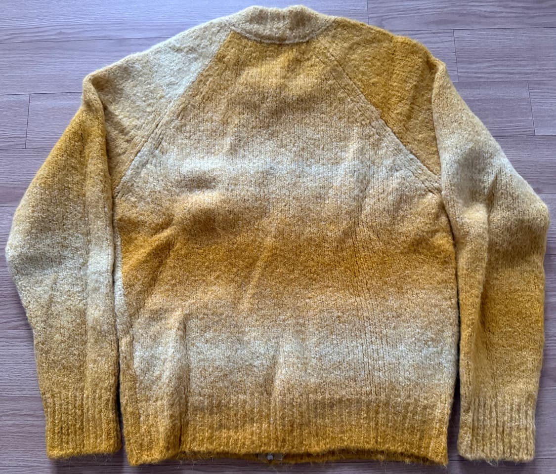 (M) sunflower 선플라워 옴브레 니트 가디건 집 옐로우 상품이미지4