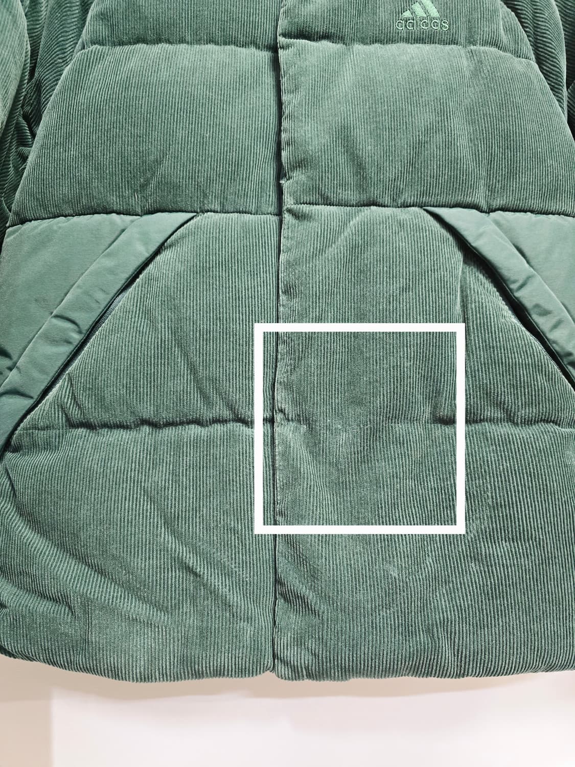 아디다스 코듀로이 다운패딩 점퍼 그린85 상품이미지10