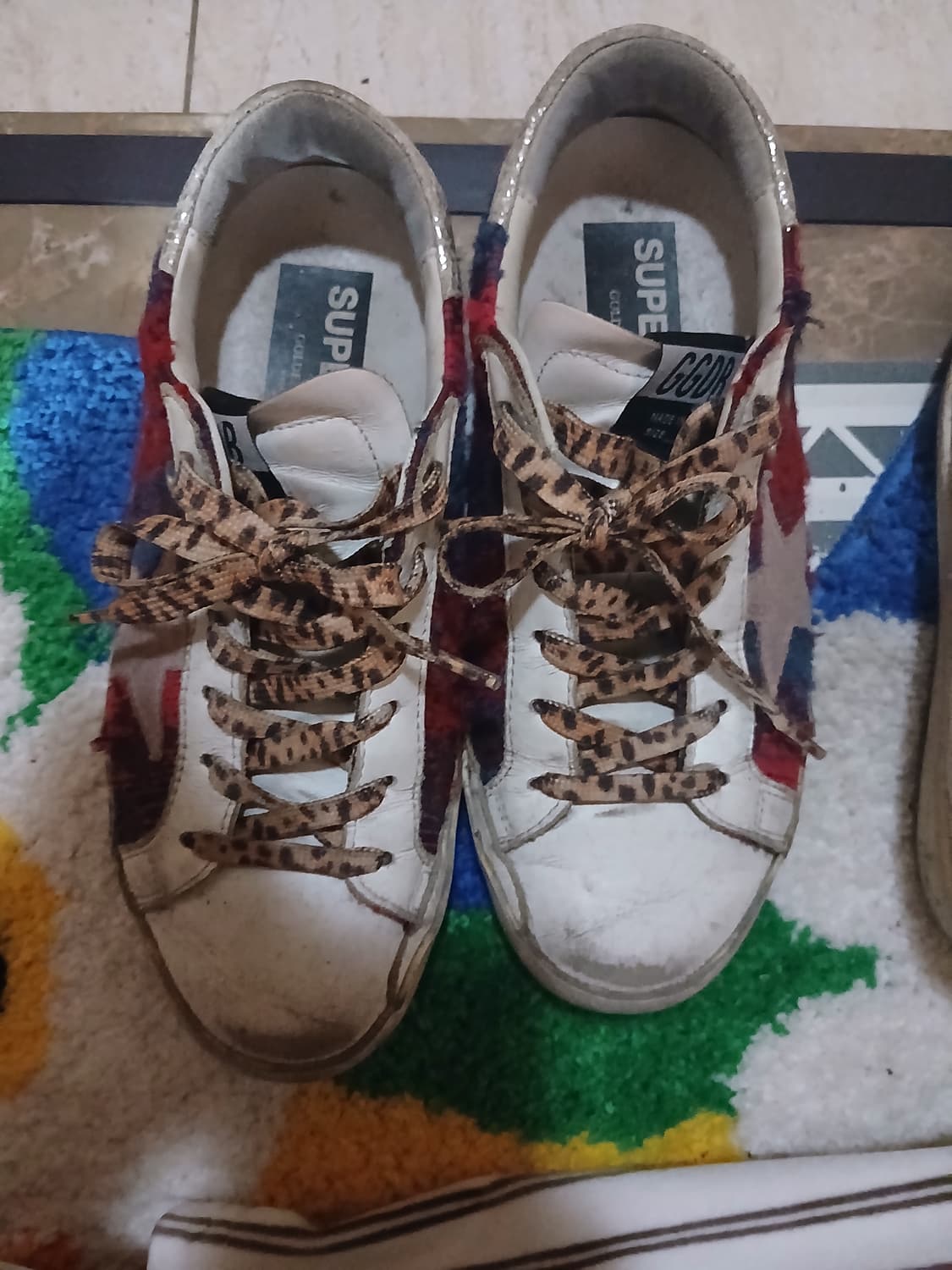 골든구스 슈퍼스타 레오파드 끈 240 상품이미지1