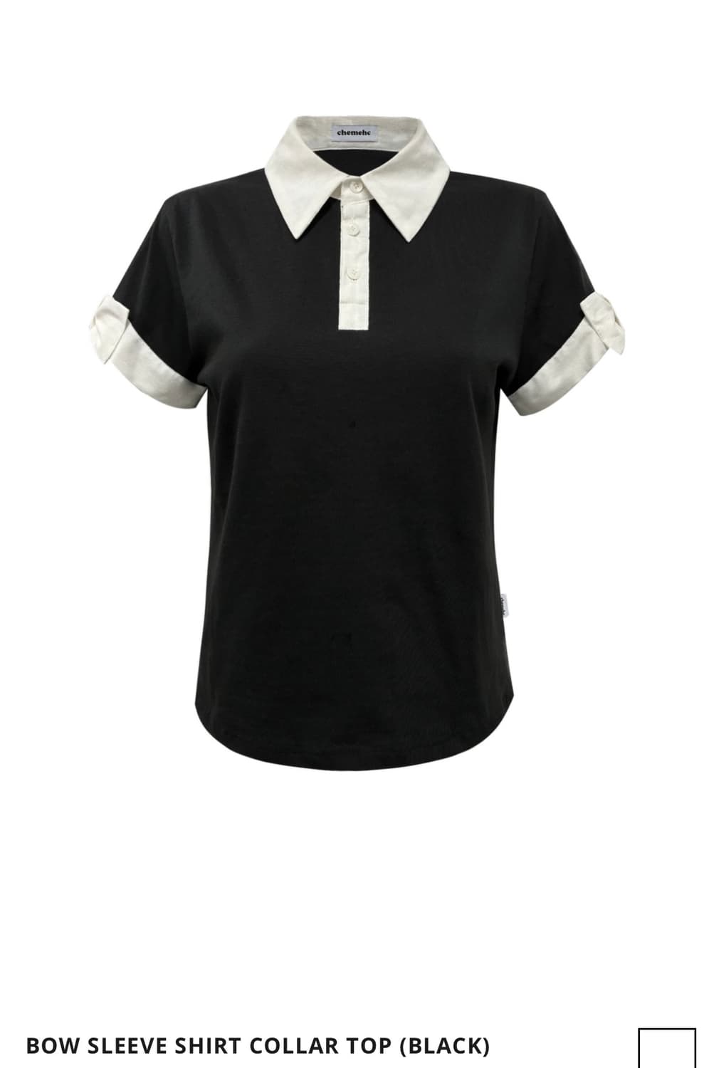 Chemehc bow sleeve shirt collar top 상품이미지1