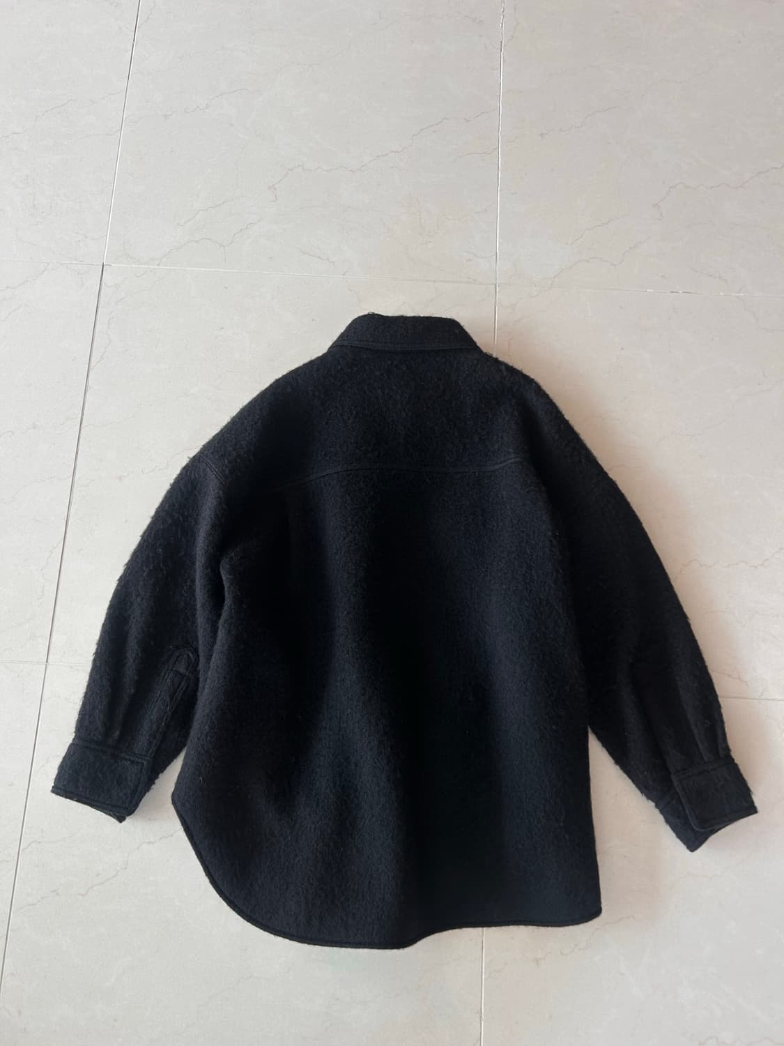 ORR 블랙 셔츠형 오버핏 울자켓 상품이미지2