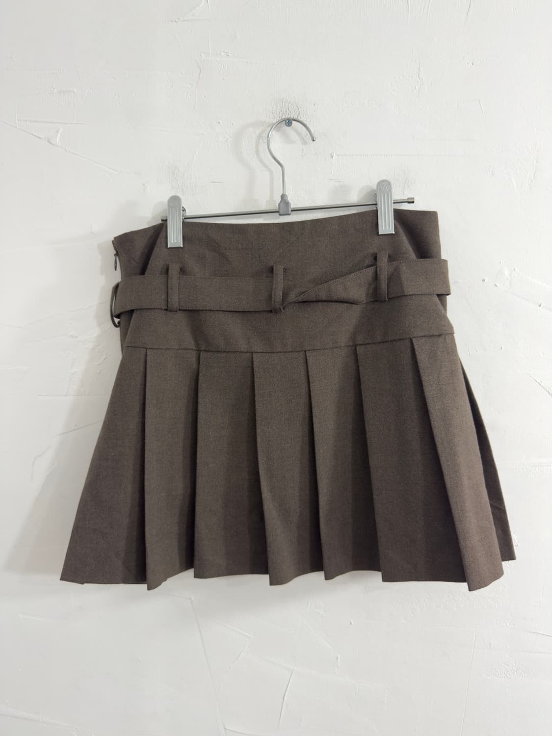 moussy brown pleats belt mini skirt 상품이미지5