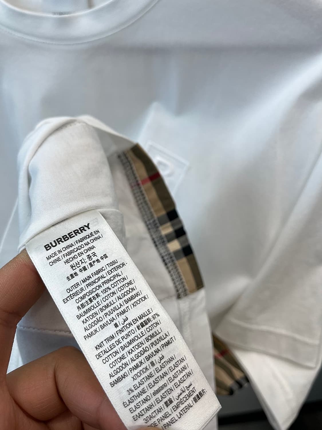 100) 버버리 사이드체크 오버 반팔티  상품이미지6