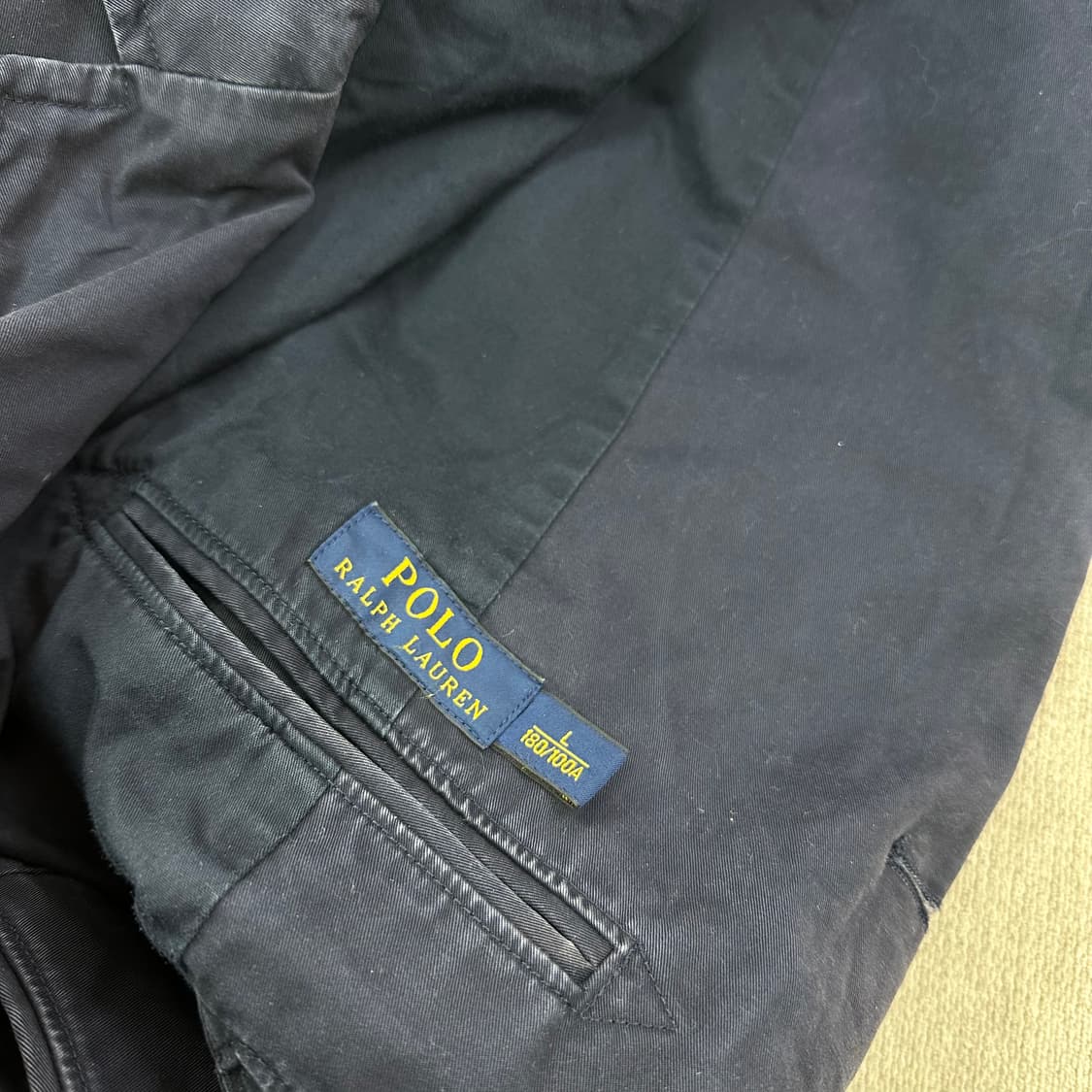 100 폴로랄프로렌 3버튼 코튼 네이비 블레이져 자켓 상품이미지5