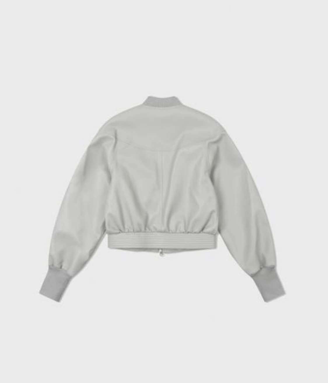 Raglan leather jacket/ silver 상품이미지2