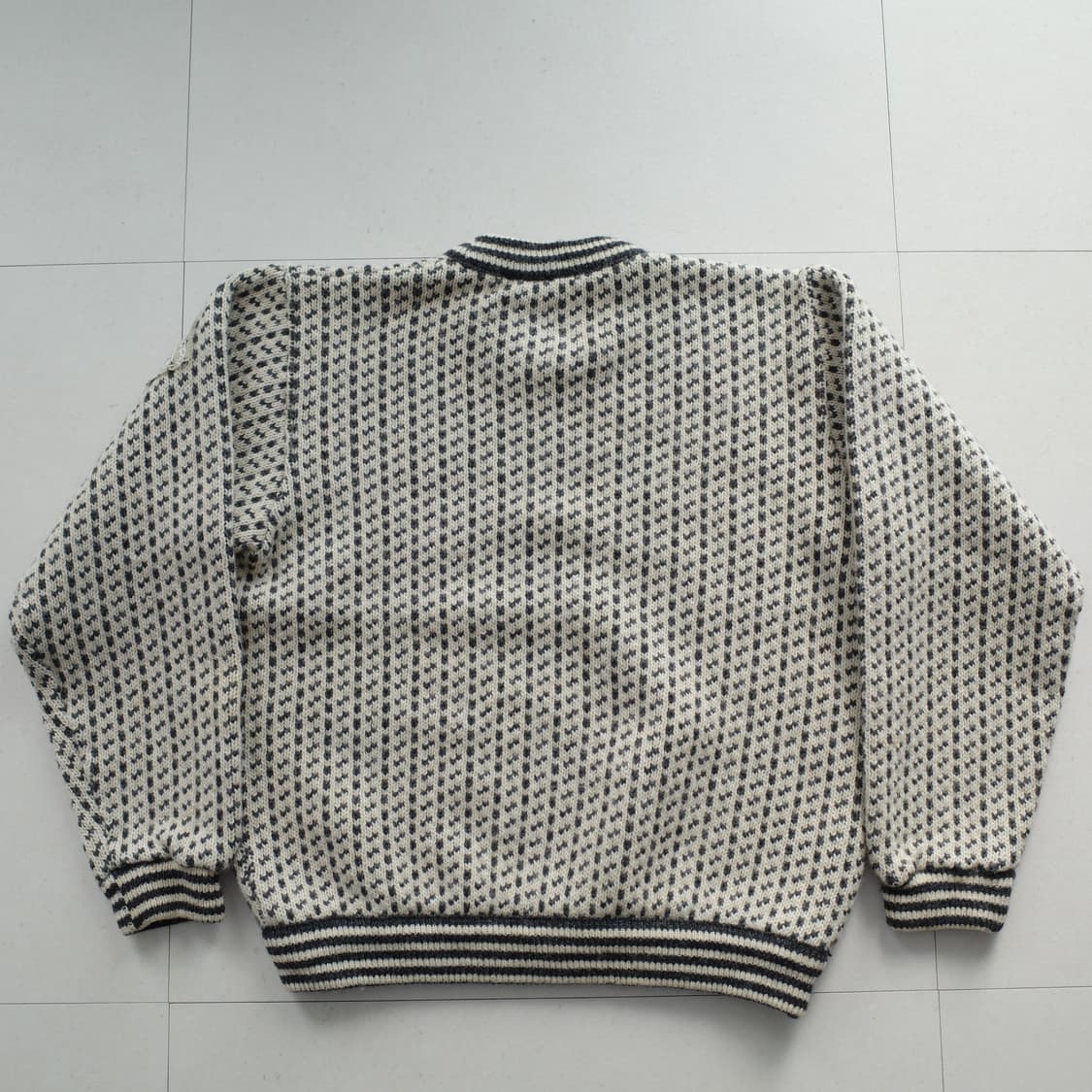 80s L.L.Bean 노르웨이 빈티지 울 레이온 버드아이 스웨터 니트 상품이미지8