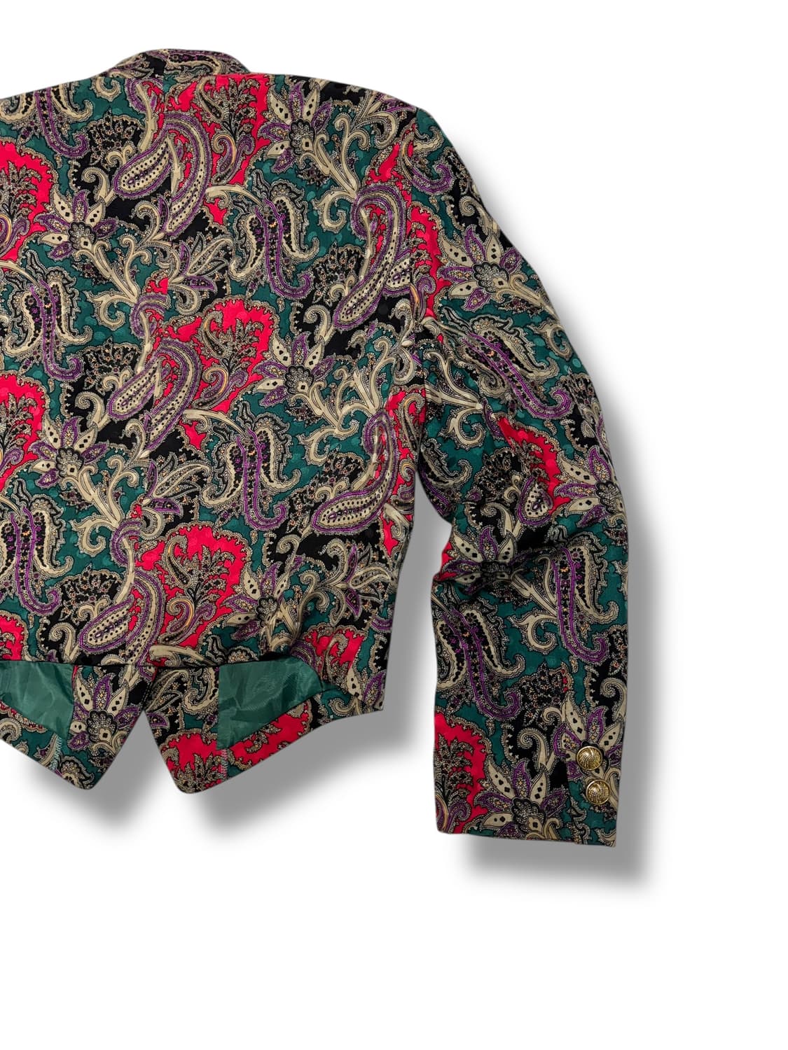 빈티지 우먼스 페이즐리 실크 자켓   상품이미지4