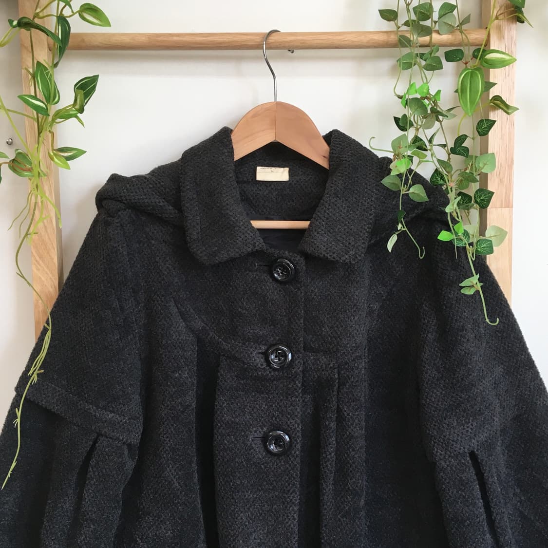JPN/ 모리걸코트 차콜코트 케이프코트 천사핏코트 둥근카라코트 상품이미지6