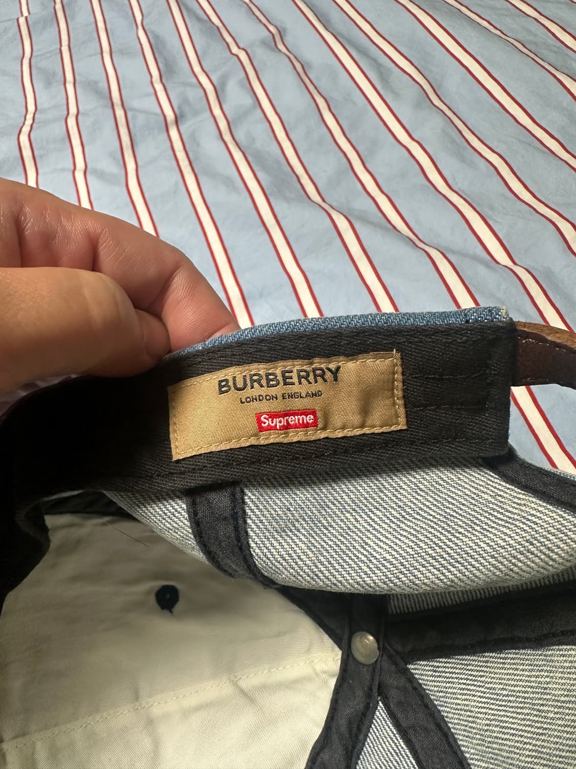 슈프림 버버리 데님 캡 상품이미지6