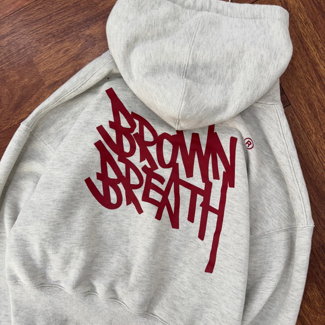 여성용 FREE 브라운브레스 크롭 후드 티셔츠  상품이미지3