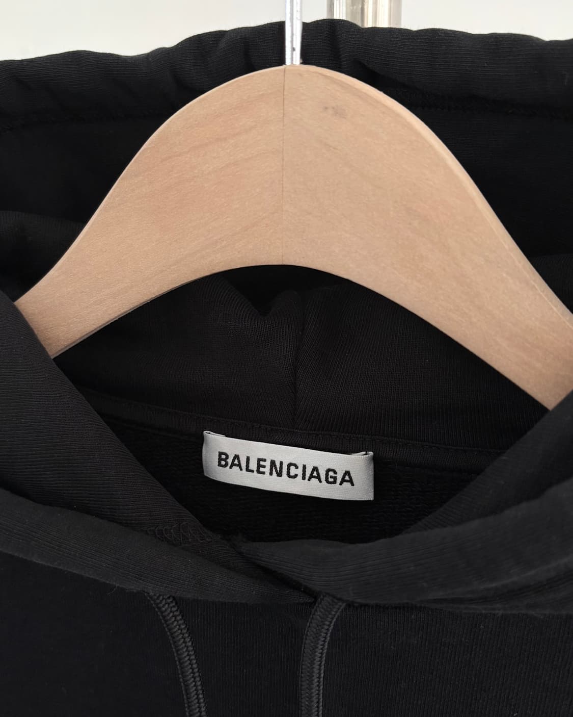 Balenciaga 발렌시아가 블랙 백로고 후드티 상품이미지6