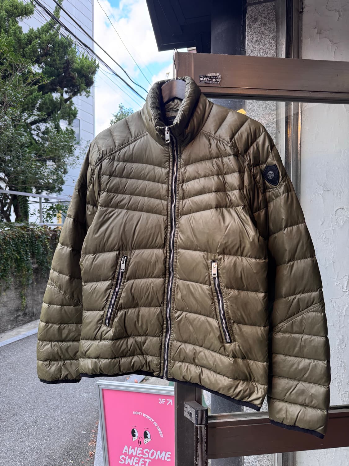 Diesel 디젤 카키 다운 푸퍼 자켓  상품이미지2