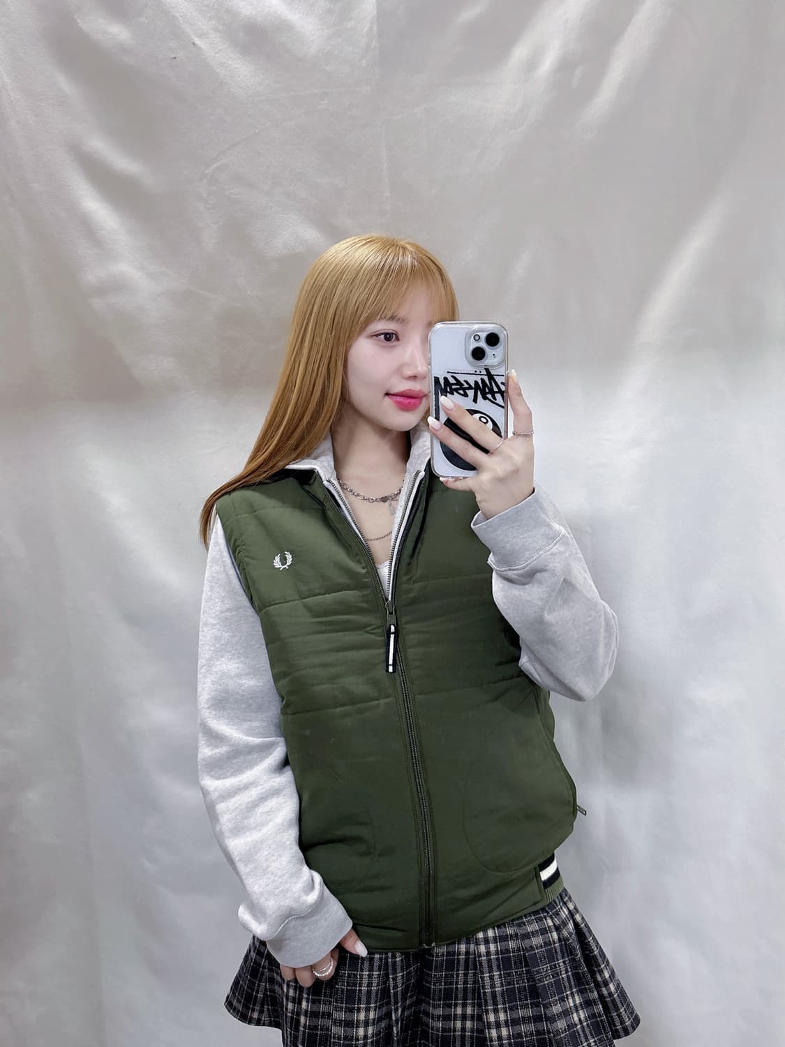 프레드페리 카키 패딩조끼  상품이미지1