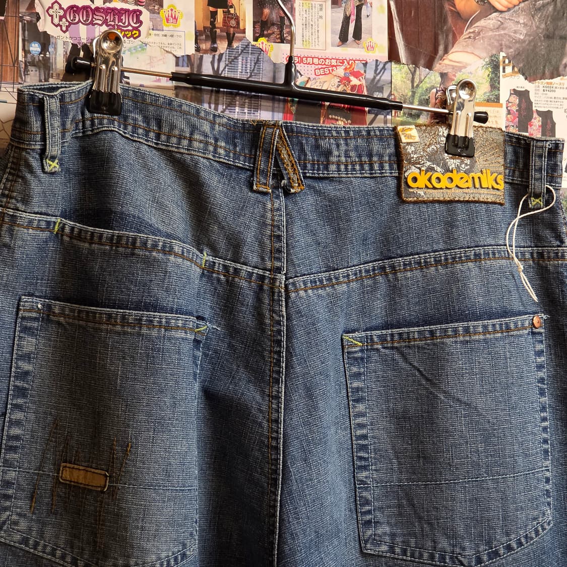 아카데믹 올드스쿨 힙합 패치워크 데님 팬츠 상품이미지7