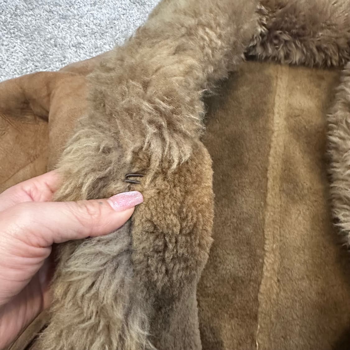 빈티지 브라운 퍼 무스탕 자켓M 상품이미지5