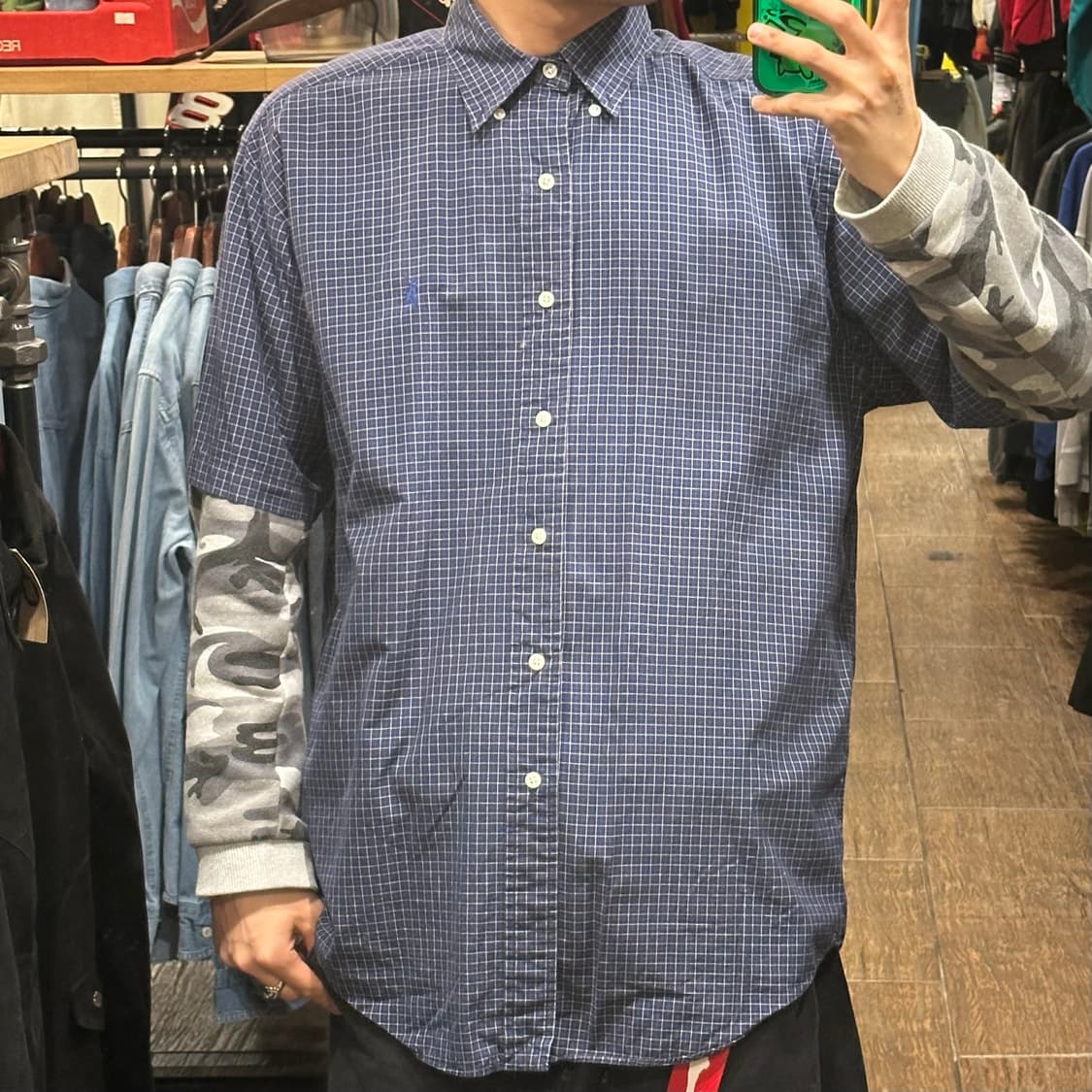 [HI] 폴로 랄프로렌 반팔셔츠 체크네이비 상품이미지1