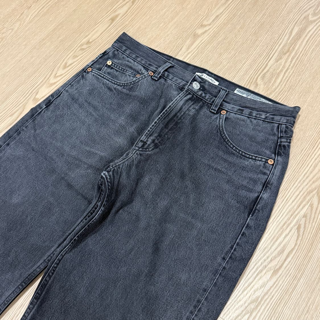 [32]아워레가시 세컨드컷 데님 블랙 상품이미지2