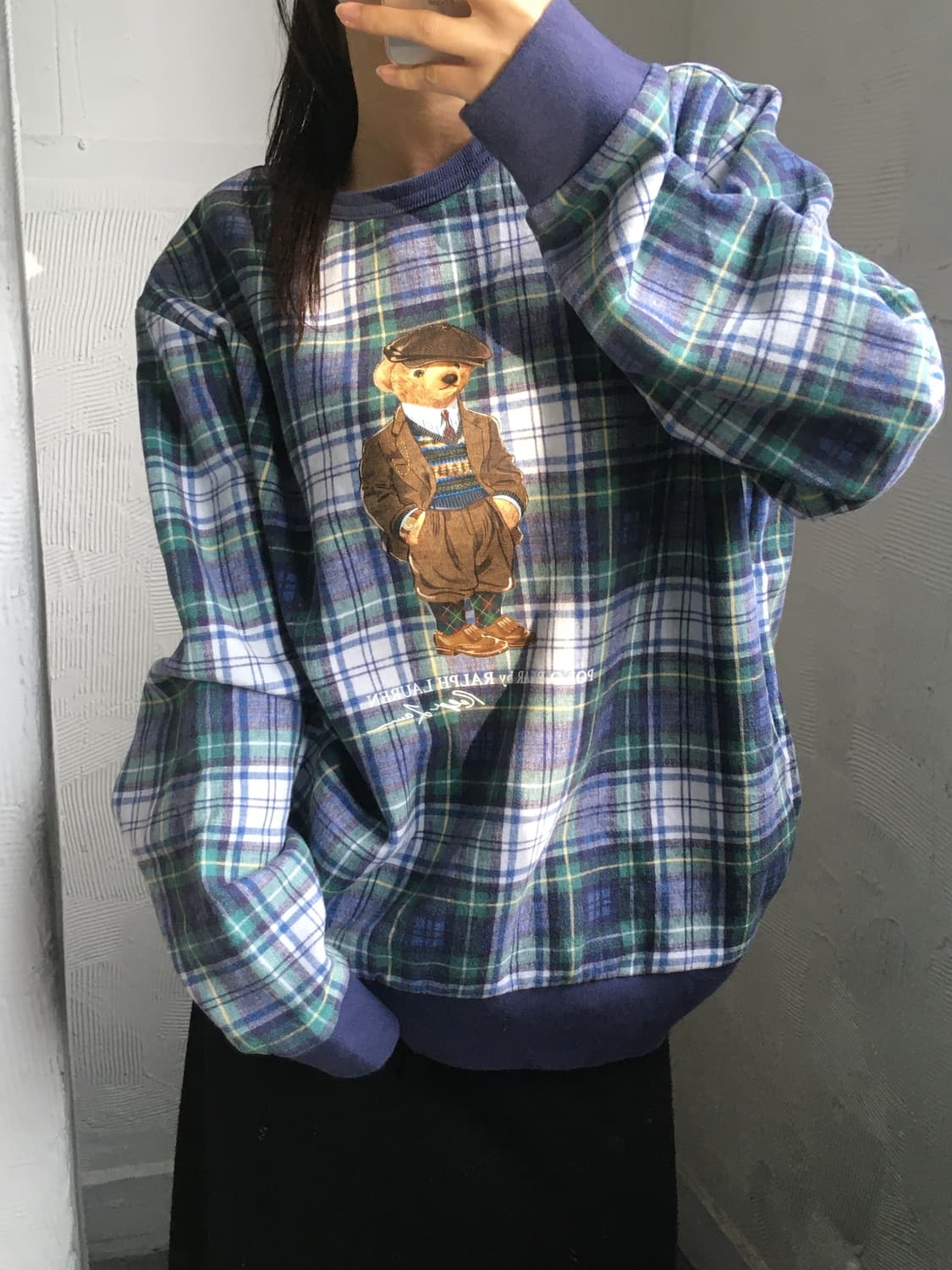 Polo 폴로 랄프로렌 신형 베어 플래드 플리스 맨투맨 상품이미지1