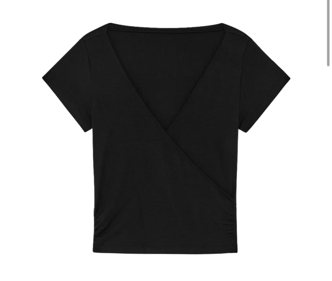 글로니 러쉬 스윌 모달 티셔츠 블랙 상품이미지1