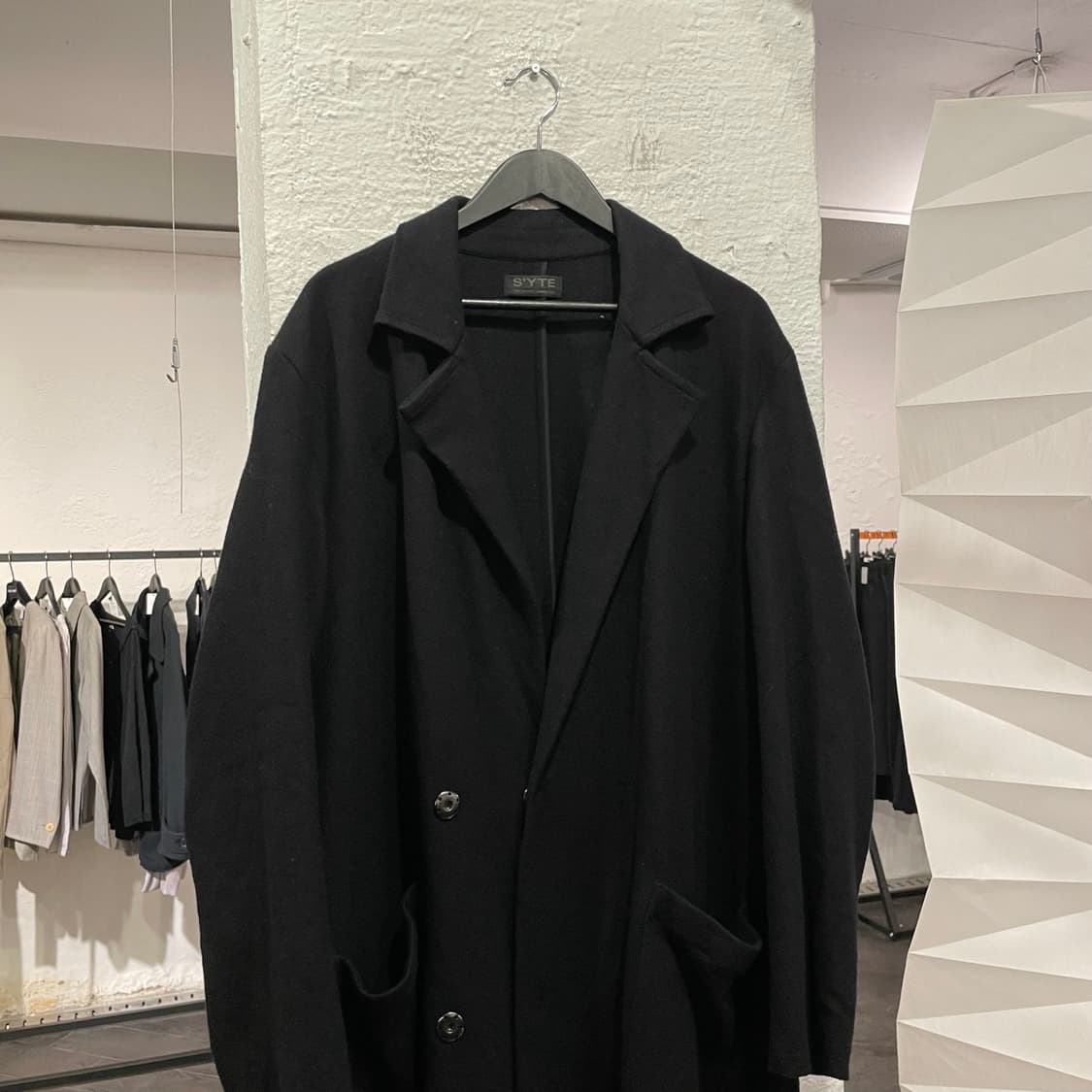 요지야마모토 오버사이즈 울 코트 상품이미지2