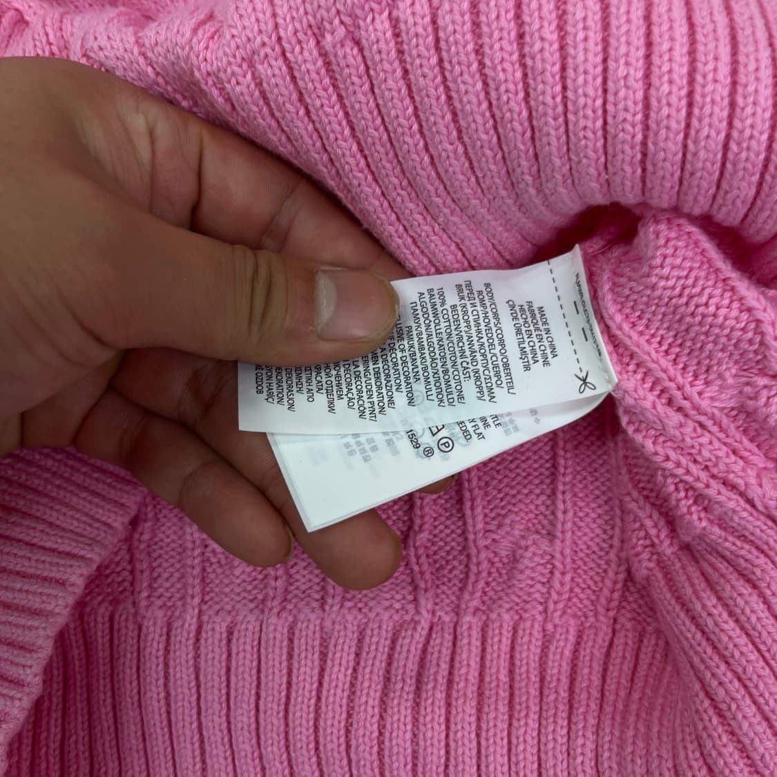 95 폴로 랄프로렌 신형라벨 핑크 꽈배기 니트 상품이미지6