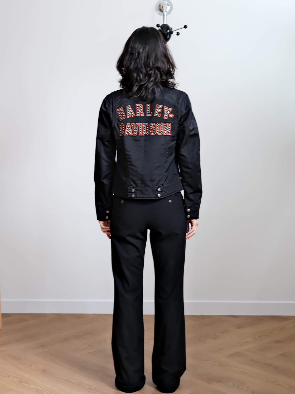 할리 데이비슨 큐빅 레터링 바이커 자켓 90  상품이미지1