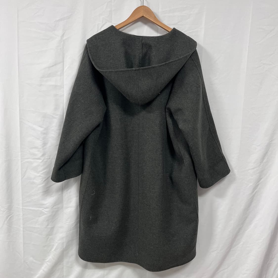 더캐시미어 양모 + 캐시미어 핸드메이드 후드 코트 상품이미지2