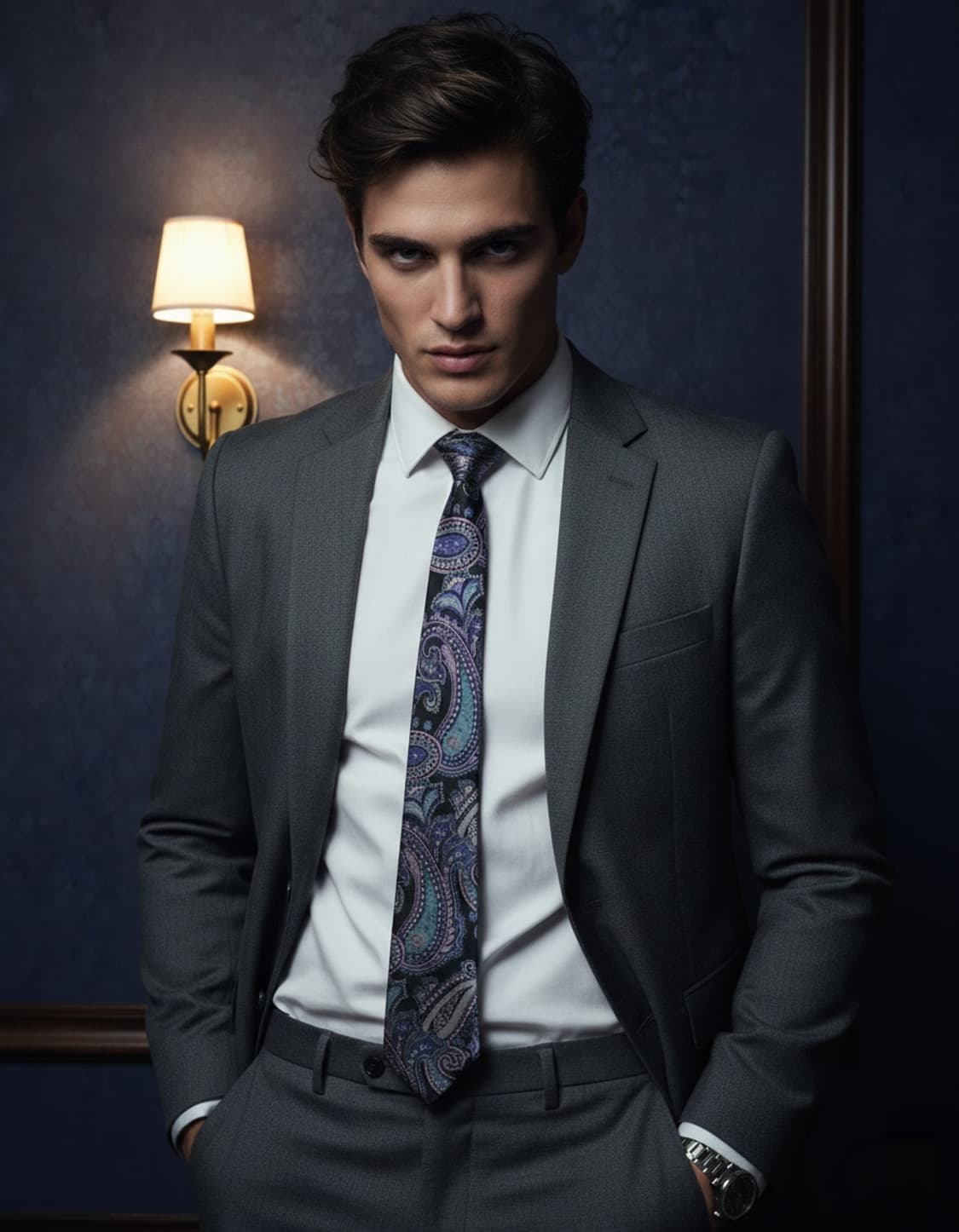 [GIVENCHY] 지방시 젠틀맨 실크 100% 페이즐리 넥타이 상품이미지2