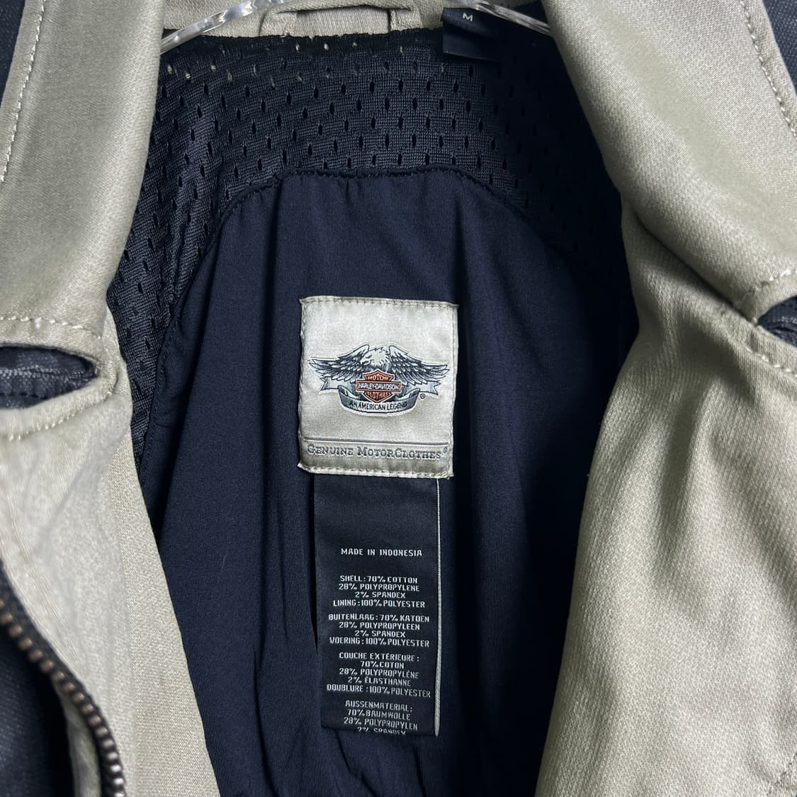 할리데이비슨 믹스드 미디어 코티드 데님 코튼 트윌 라이더 자켓 M 상품이미지3