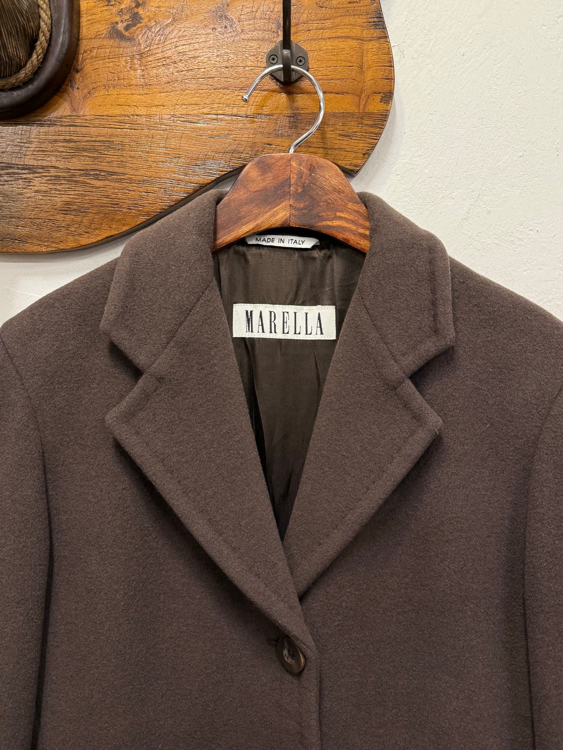 55) Italy MARELLA Dark Brown Angora Coat 상품이미지3