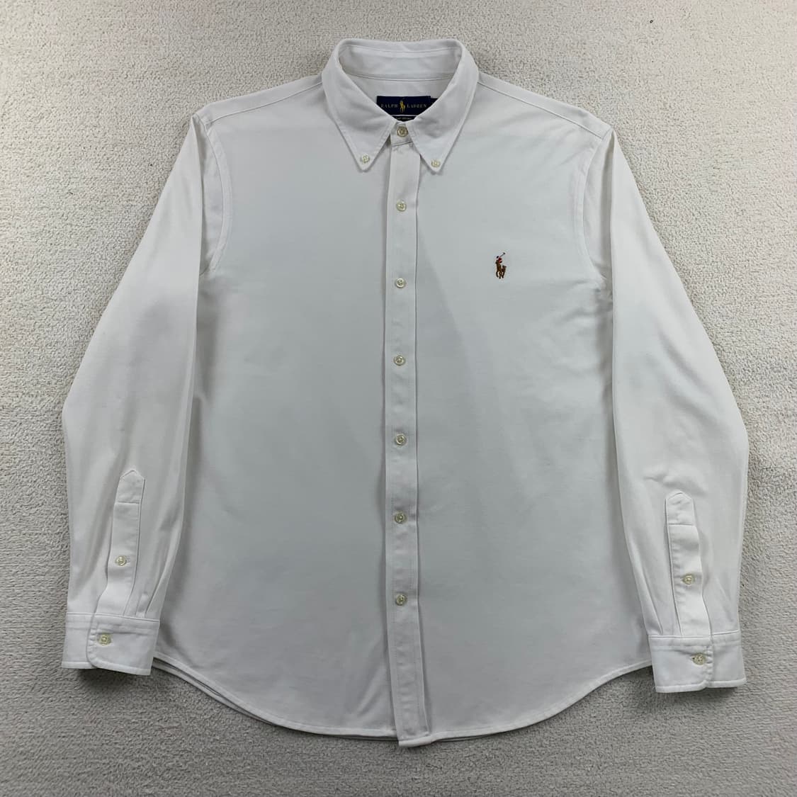 폴로 랄프로렌 멀티포니 화이트 니트 옥스포드 셔츠 상품이미지1