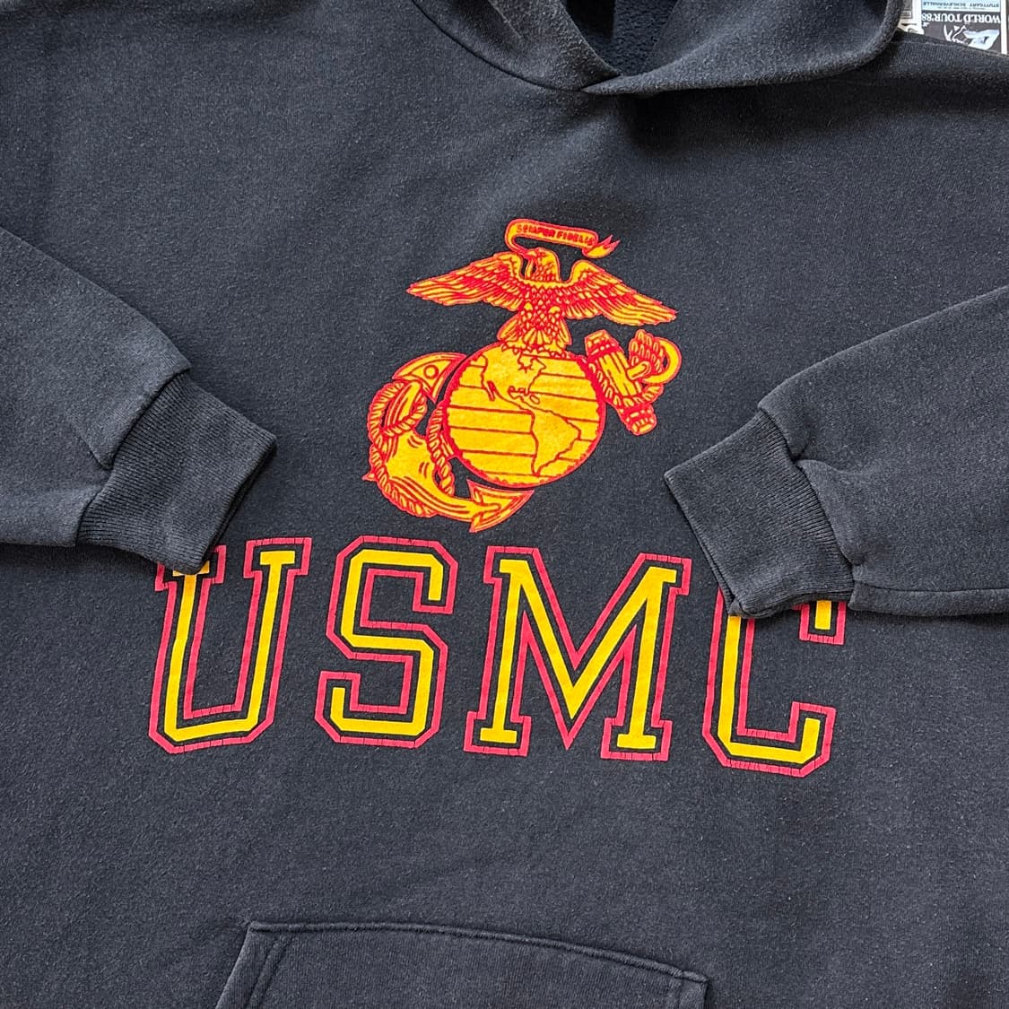 80s USA 소피 USMC 후디 후드티 XL 상품이미지3