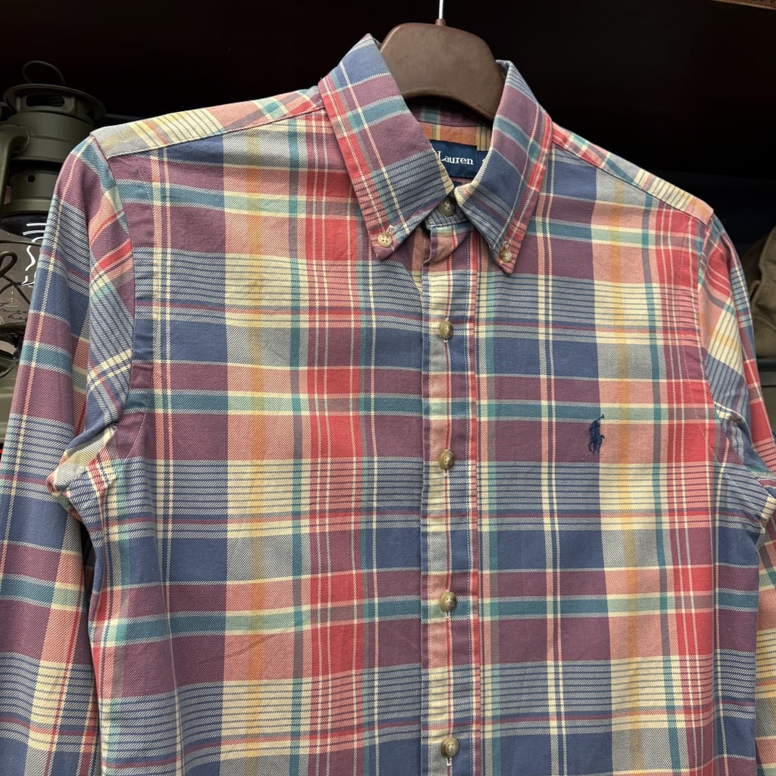 폴로 랄프로렌 소프트 파스텔 플래드체크 버튼다운 셔츠 코튼트윌 N656 상품이미지3