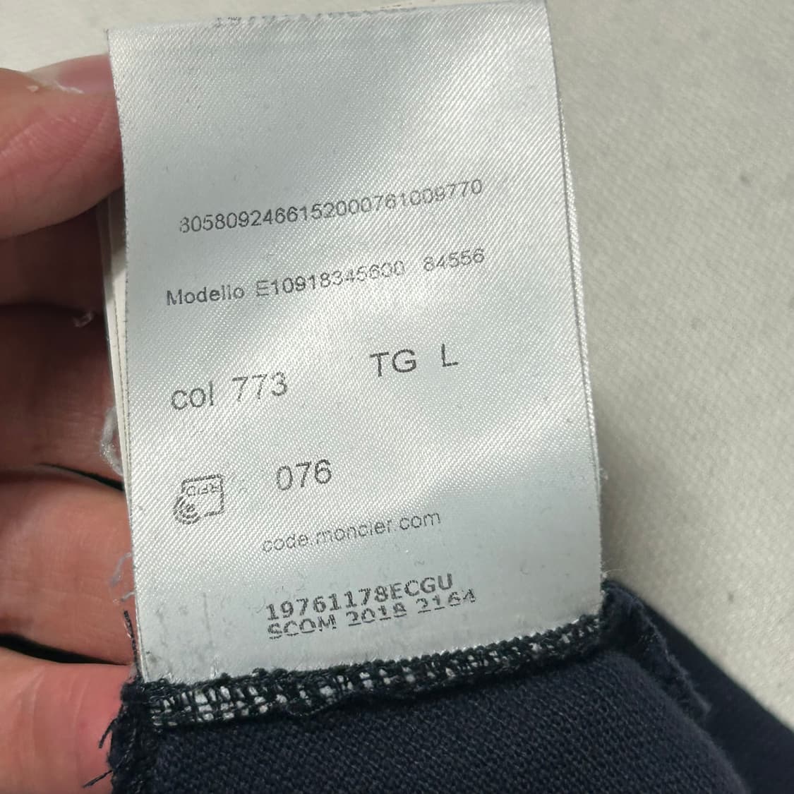 L 몽클레어 네이비 카라 반팔티 상품이미지5