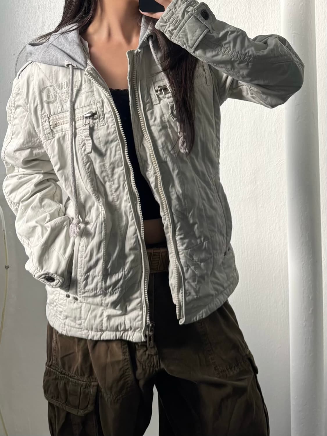 Buckaroo Ivory Hood Jacket 상품이미지3