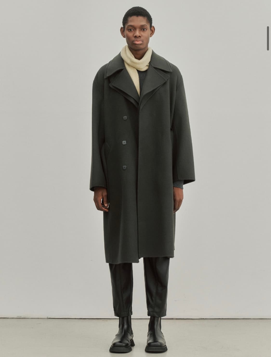 노이어 핸드메이드 캐시미어 레이어드 트렌치 코트 XL 상품이미지1