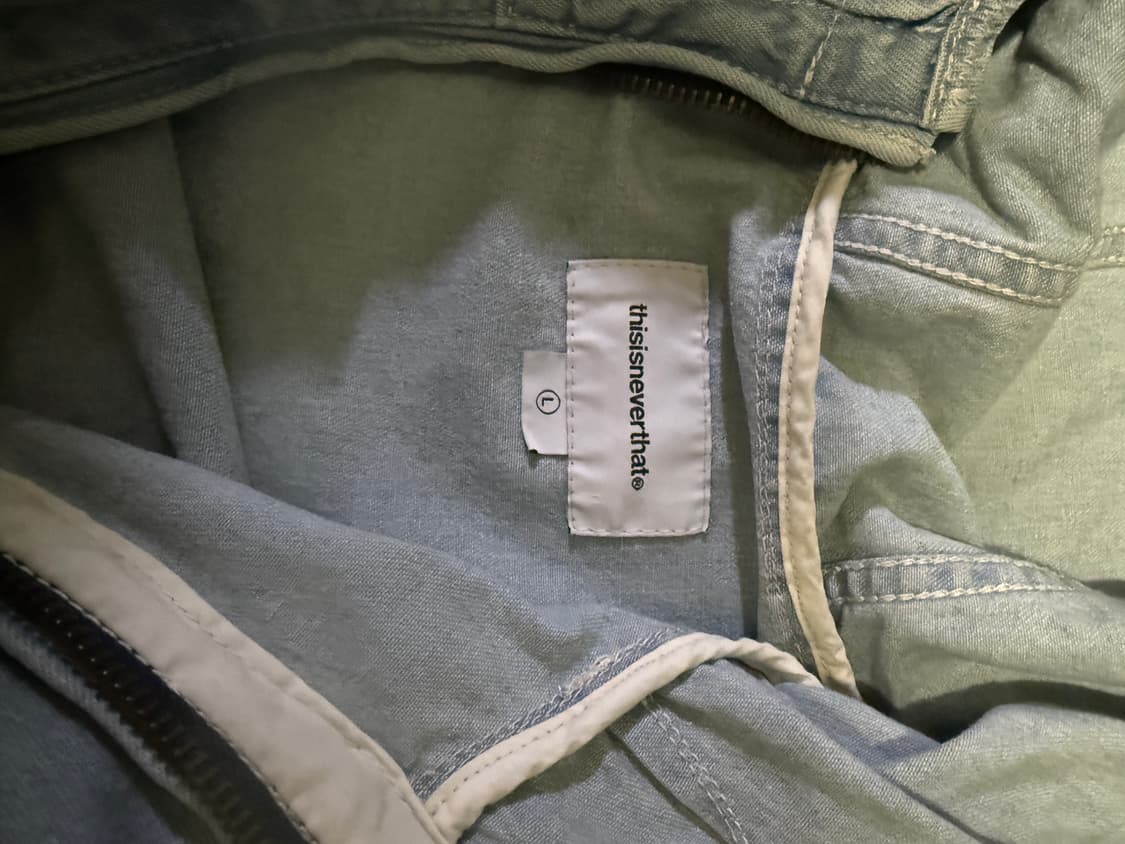 L사이즈 디스이즈네버댓 아노락 자켓 워시드 블루 상품이미지5