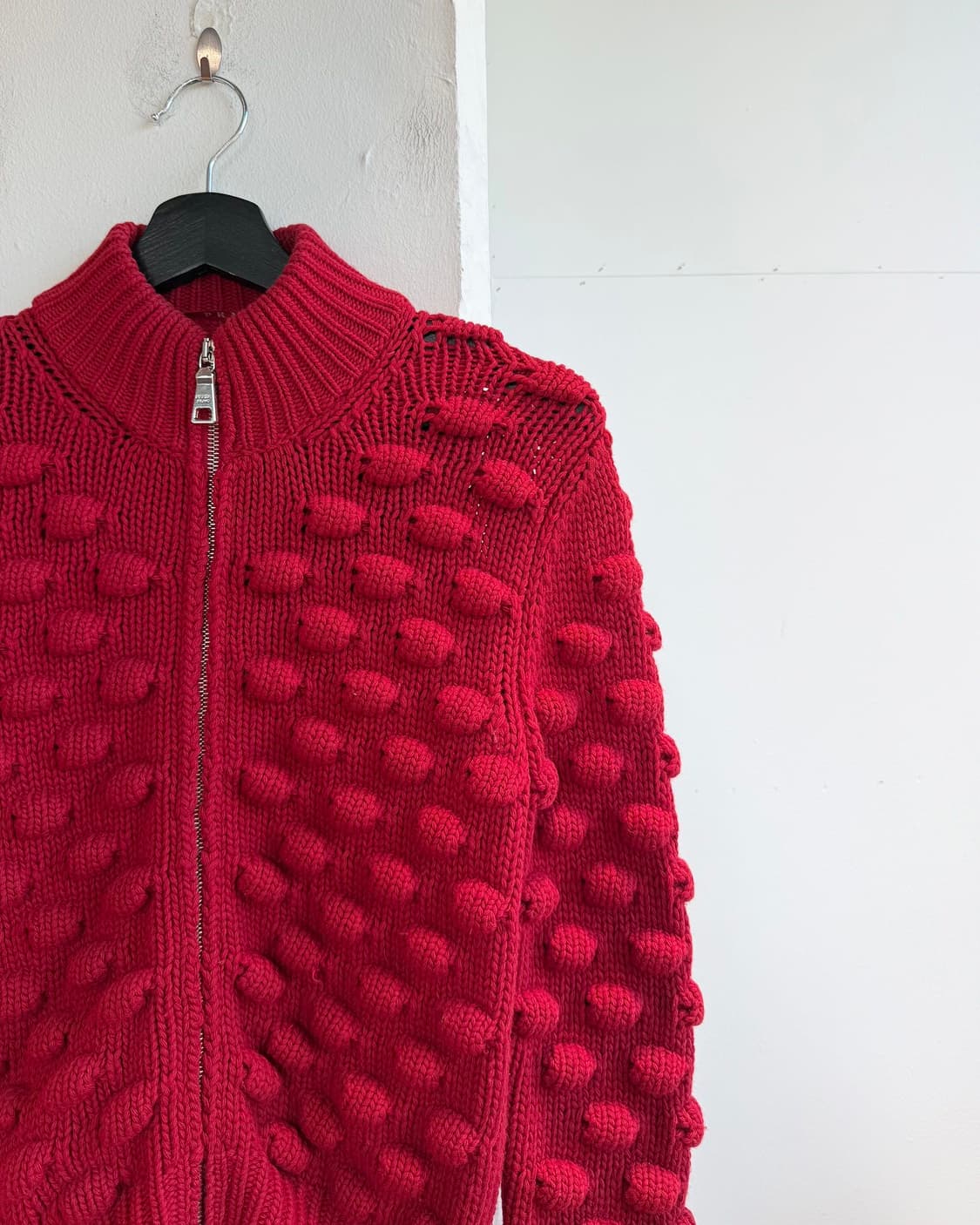 프라다 스포츠 레드 서클 니트 집업  상품이미지5