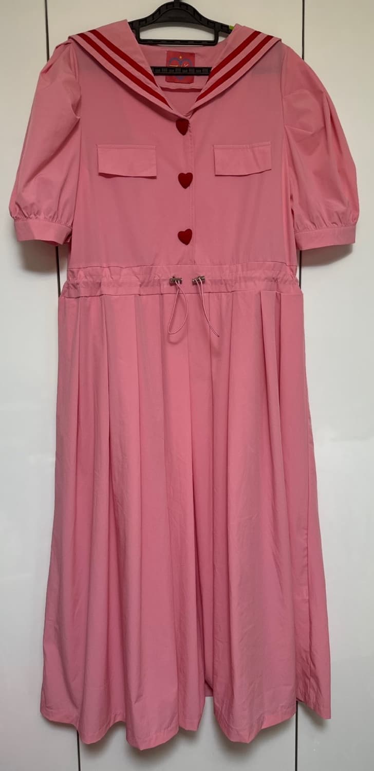 레이디레이디 세일러 카라 하트 단추 원피스 상품이미지3