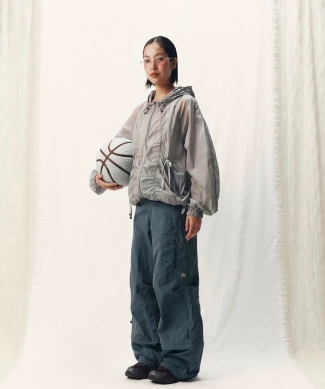 코이세이오 스마트어반유즈풀 레이스 스트링 팬츠 그레이 상품이미지2