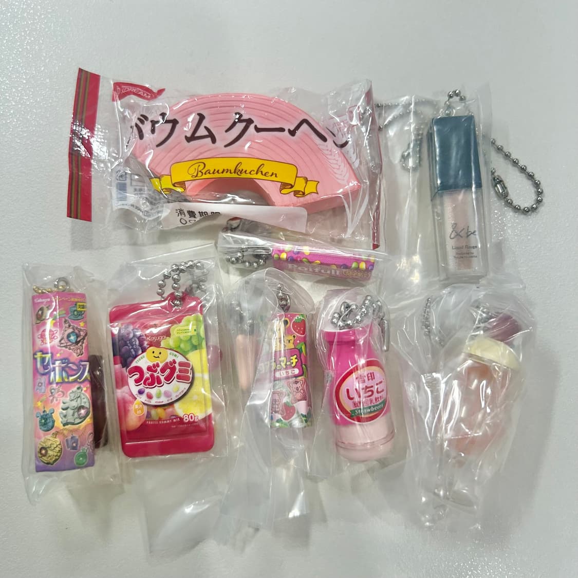 핑크 과자 가챠 7개 일괄 상품이미지1