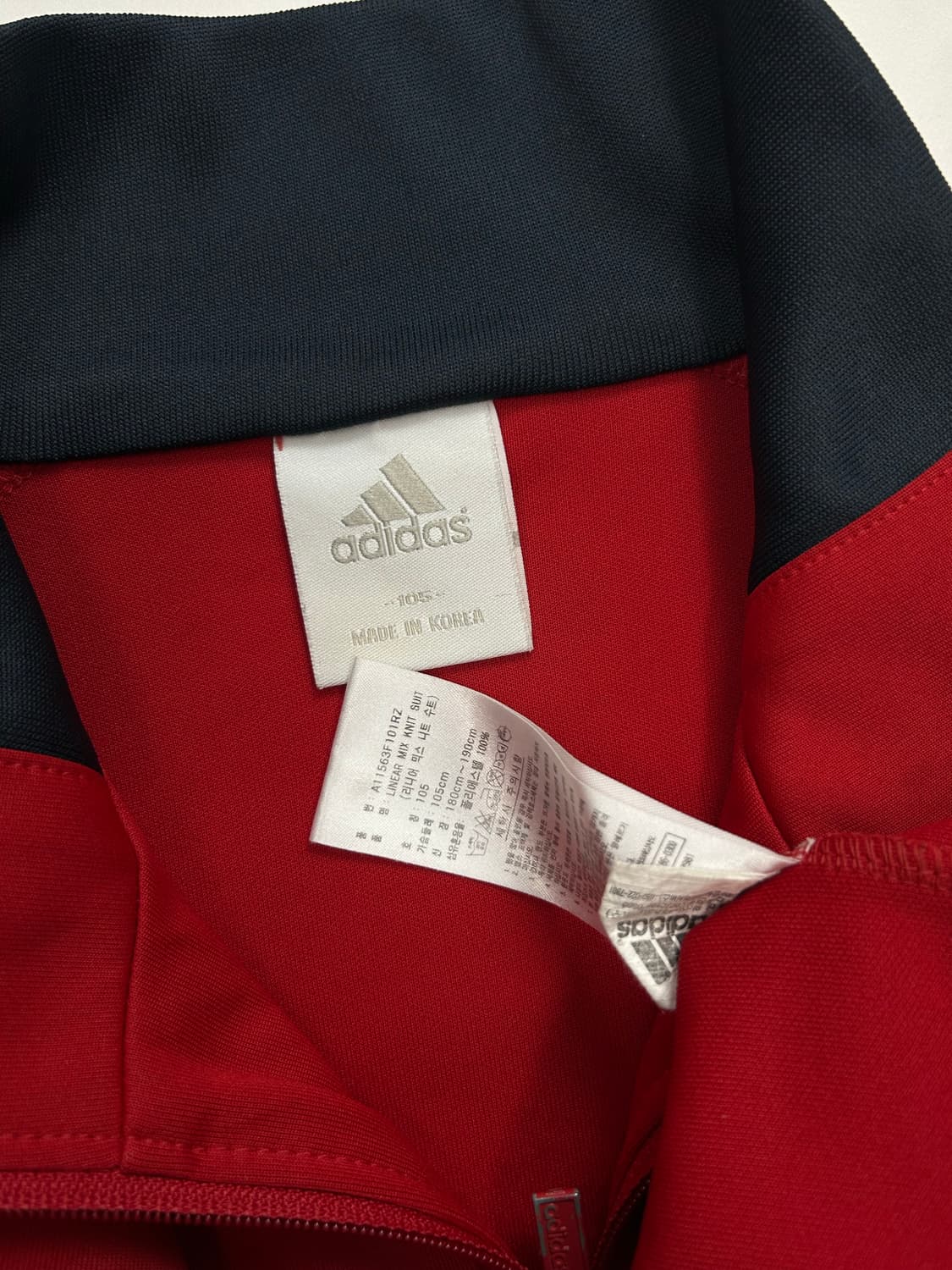 아디다스 레드 배색 트랙탑 져지 105 상품이미지5