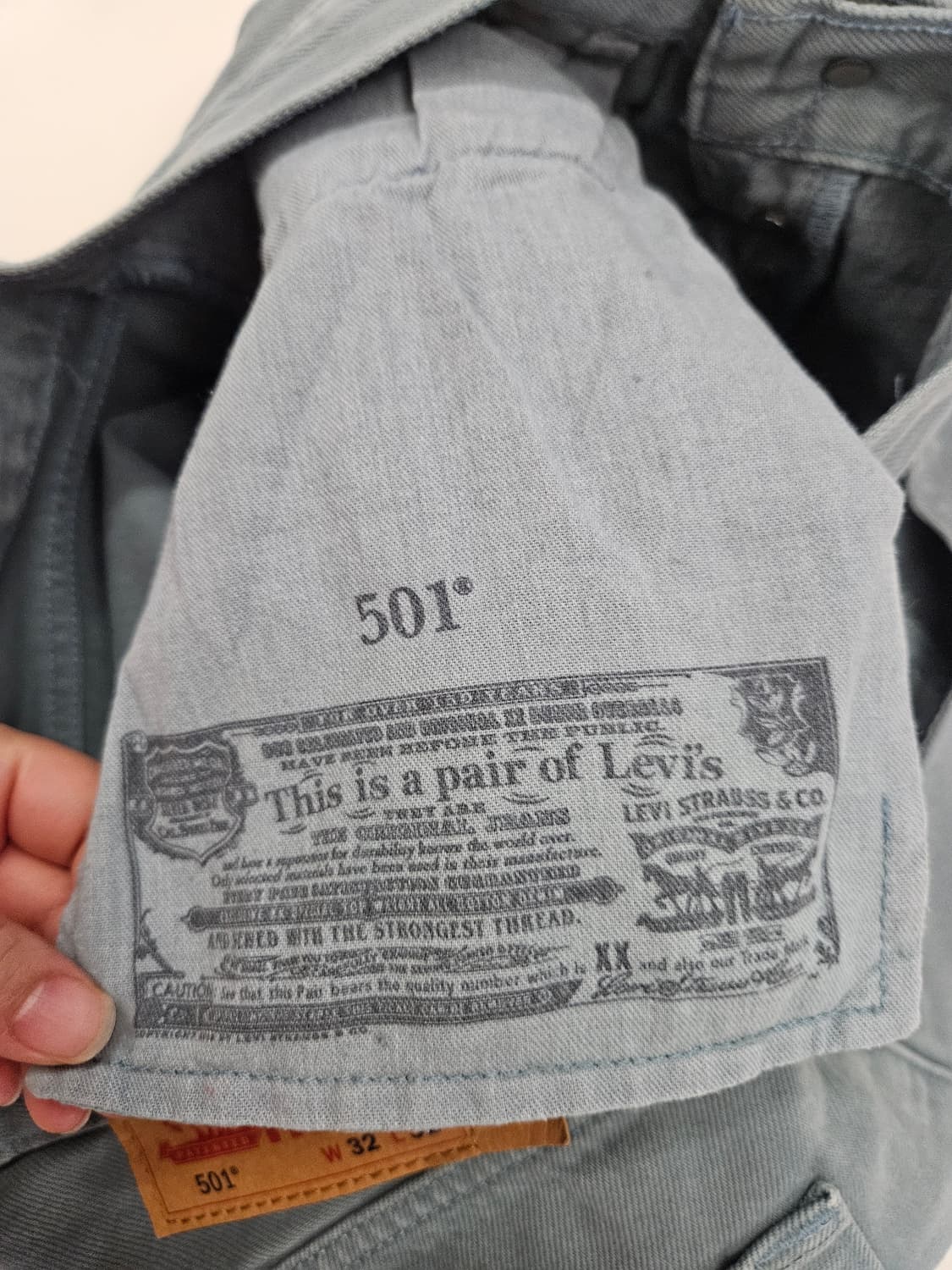 리바이스 501 블루그레이 청바지 W32 L32 상품이미지6