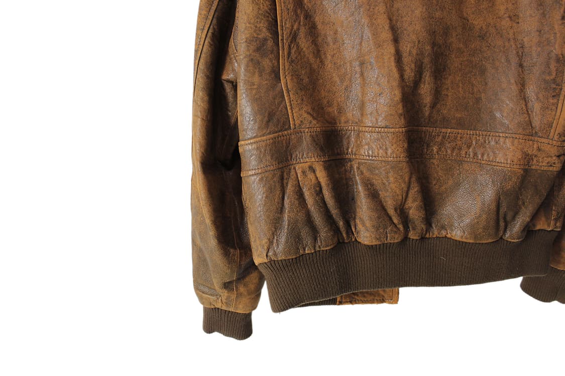 1990s USA 램스킨 레더 봄버 자켓 상품이미지9