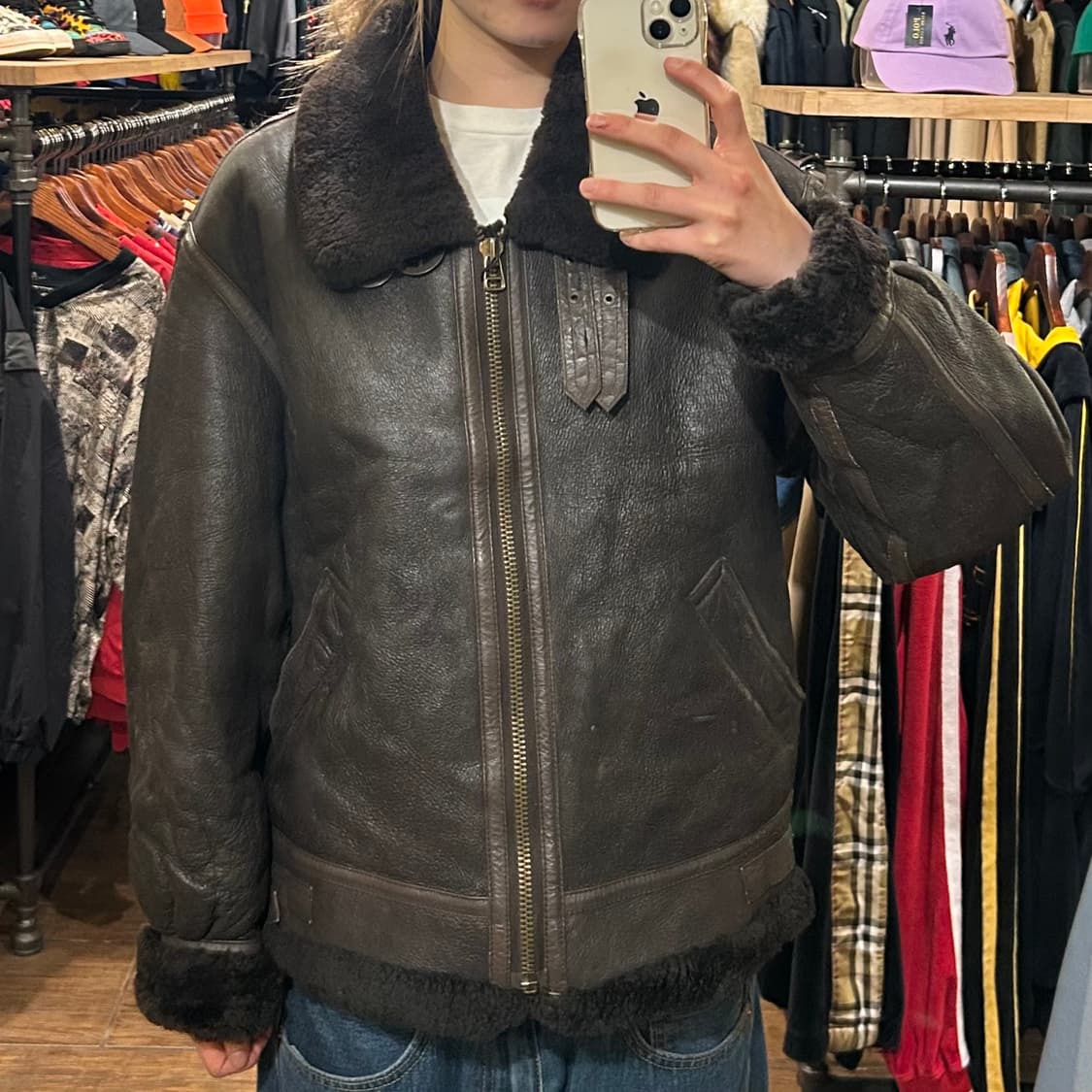 [HI] VTG 레더 자켓 브라운 상품이미지2