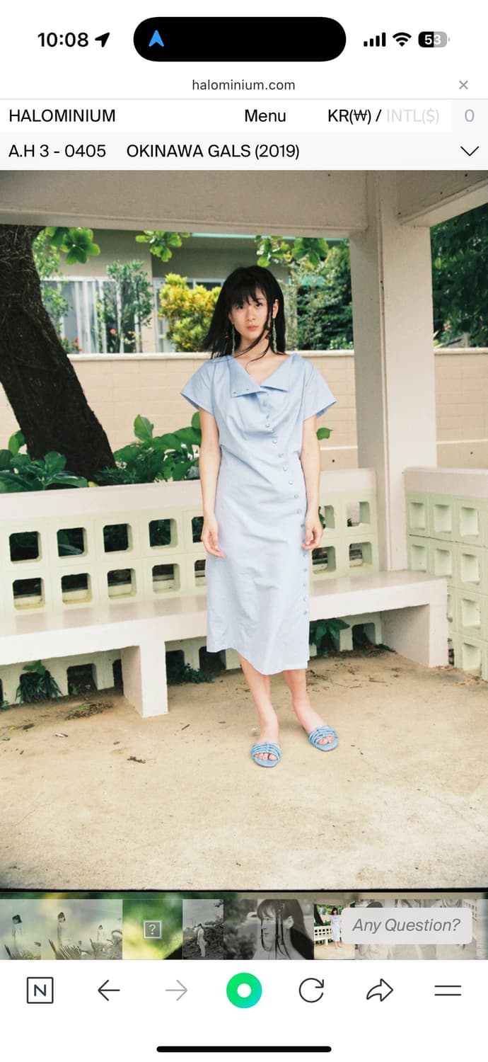 할로미늄 버튼업 원피스 상품이미지1