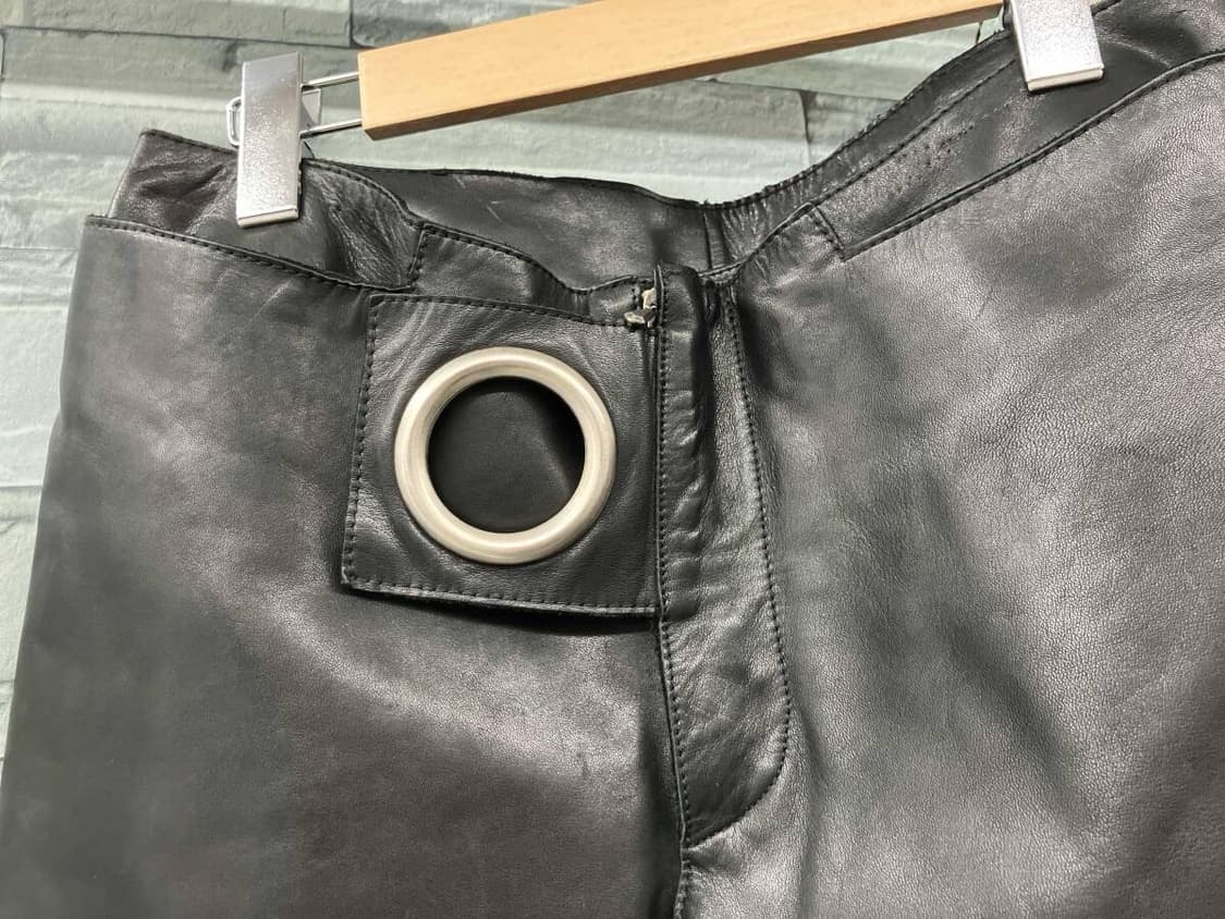 dirk bikkembergs 90’s 레더 트라우저 상품이미지2