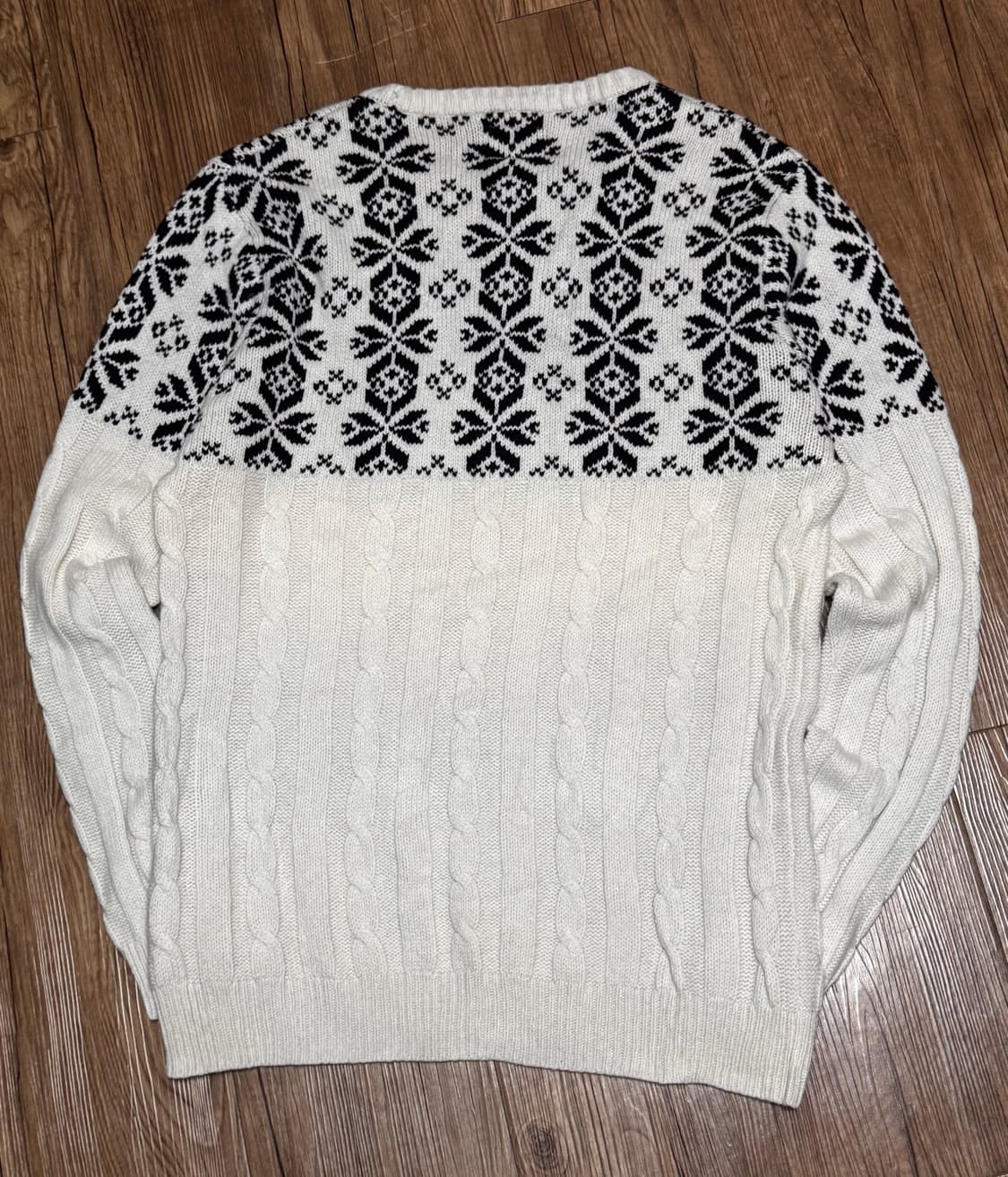 일본 노르웨이 눈꽃 패턴 니트 스웨터 상품이미지3